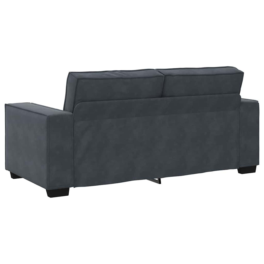 Tweezitsbank Fluweel 140 cm Donkergrijs