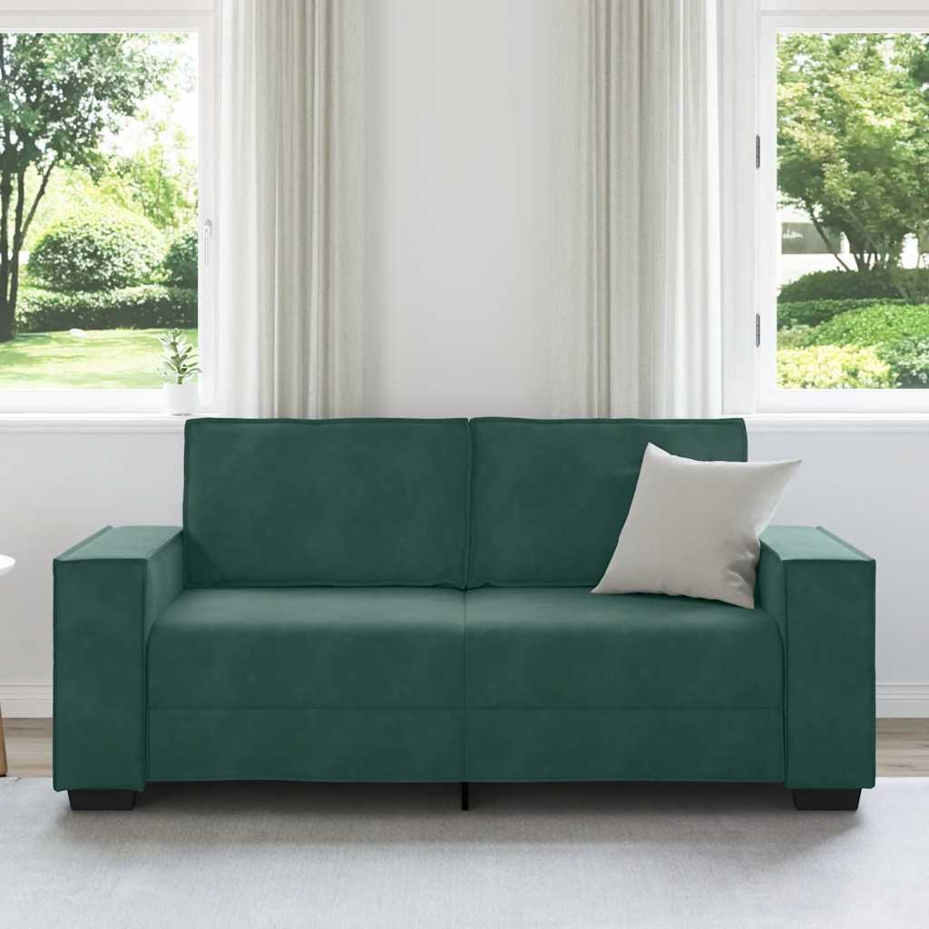 Tweezitsbank Fluweel 140 cm Donkergroen