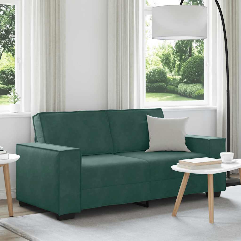 Tweezitsbank Fluweel 140 cm Donkergroen