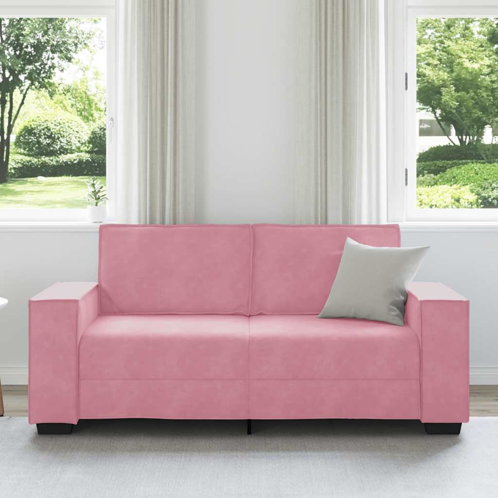 Tweezitsbank Fluweel 140 cm Roze