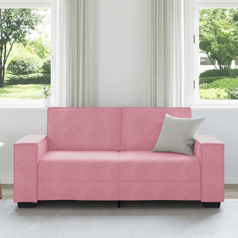 Tweezitsbank Fluweel 140 cm Roze