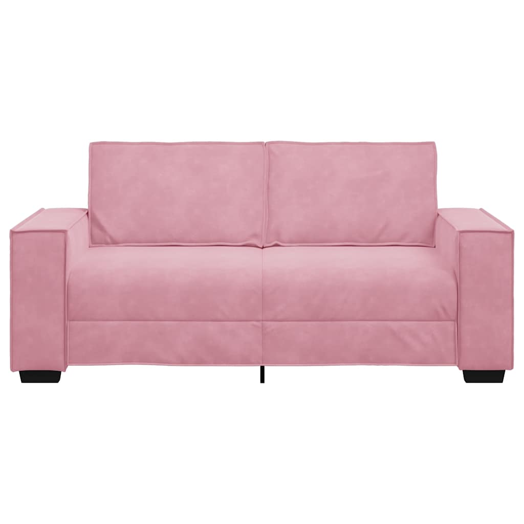 Tweezitsbank Fluweel 140 cm Roze