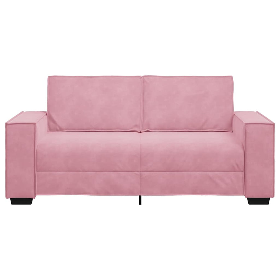 Tweezitsbank Fluweel 140 cm Roze