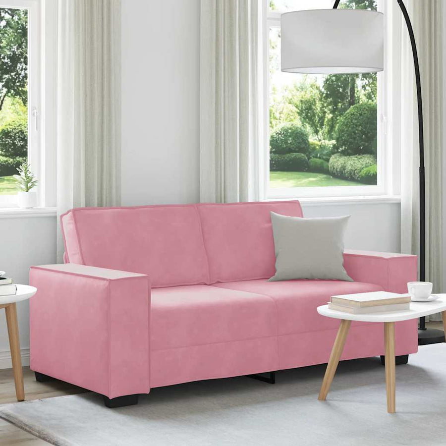 Tweezitsbank Fluweel 140 cm Roze