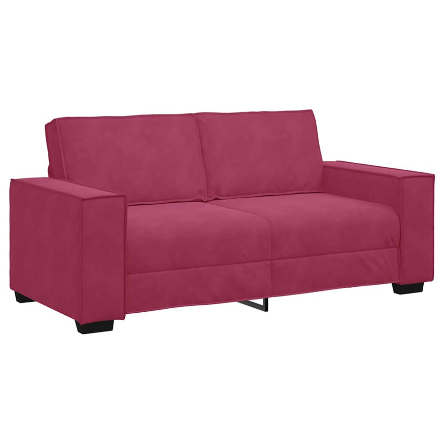 Tweezitsbank Fluweel 140 cm Wijnrood
