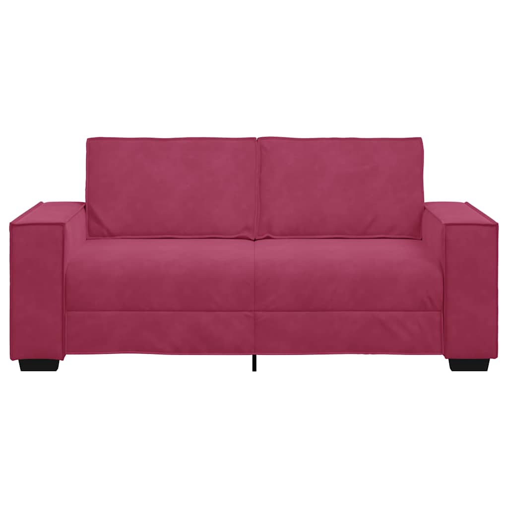 Tweezitsbank Fluweel 140 cm Wijnrood