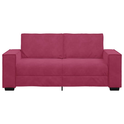 Tweezitsbank Fluweel 140 cm Wijnrood