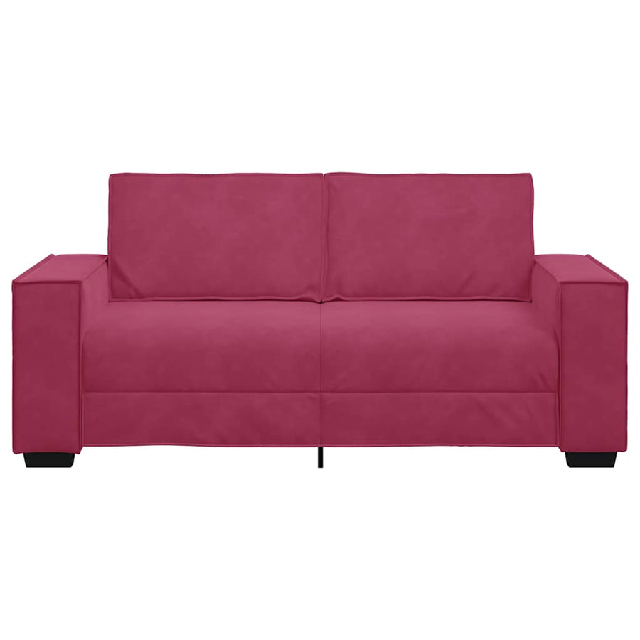 Tweezitsbank Fluweel 140 cm Wijnrood