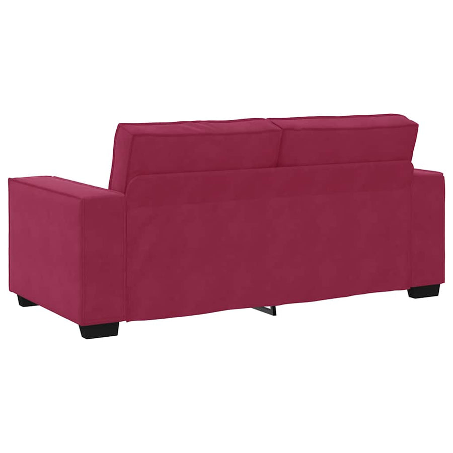 Tweezitsbank Fluweel 140 cm Wijnrood