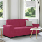 Two-seater sofa 180x78x84 cm velvet wine red