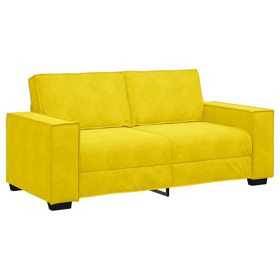 Tweezitsbank Fluweel 140 cm Geel