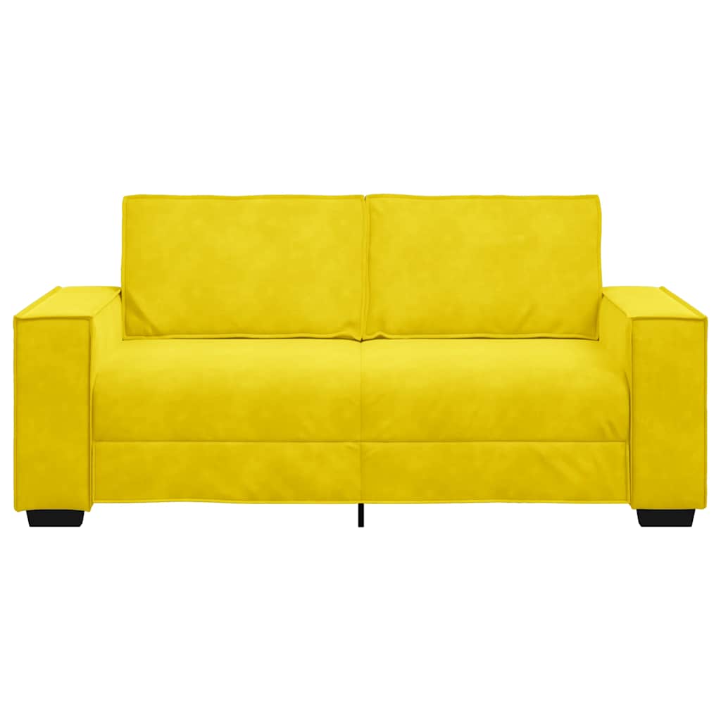 Tweezitsbank Fluweel 140 cm Geel