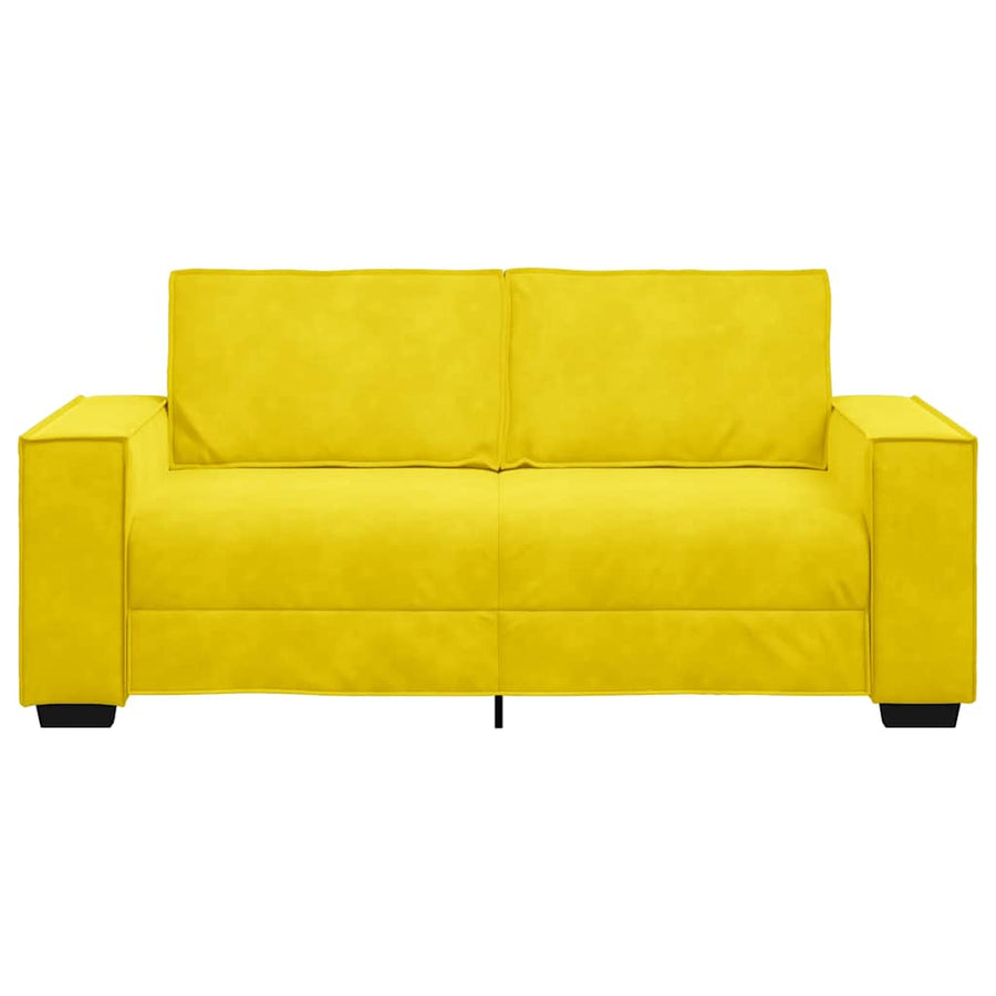 Tweezitsbank Fluweel 140 cm Geel