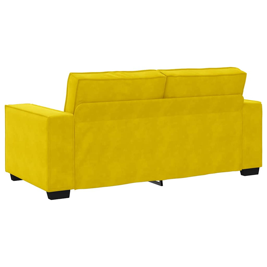 Tweezitsbank Fluweel 140 cm Geel