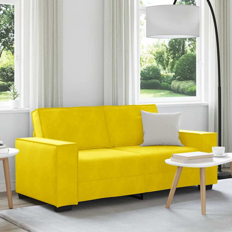 Tweezitsbank Fluweel 140 cm Geel