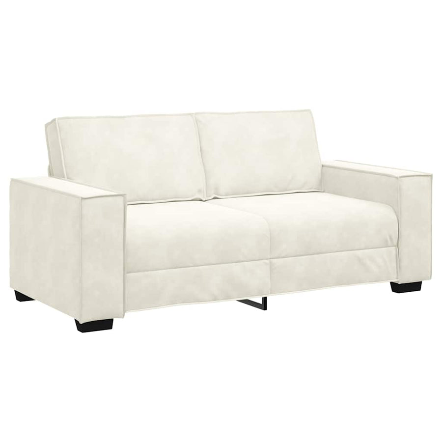 Tweezitsbank Fluweel Kleurig 140 cm Crème