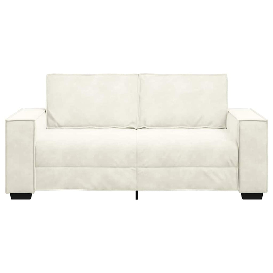 Tweezitsbank Fluweel Kleurig 140 cm Crème