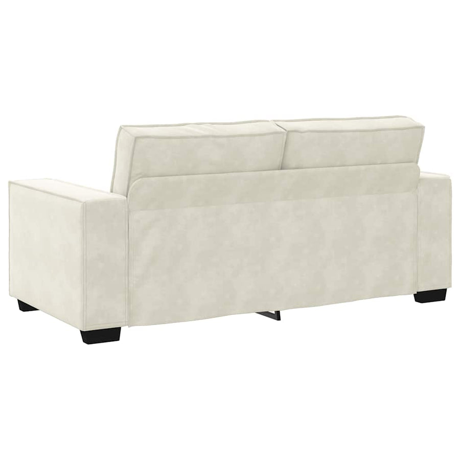 Tweezitsbank Fluweel Kleurig 140 cm Crème