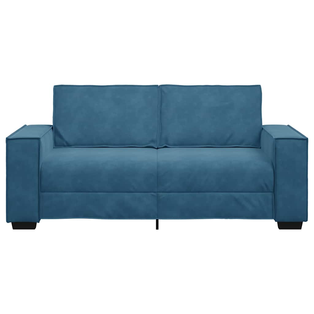 Tweezitsbank Fluweel 140 cm Blauw