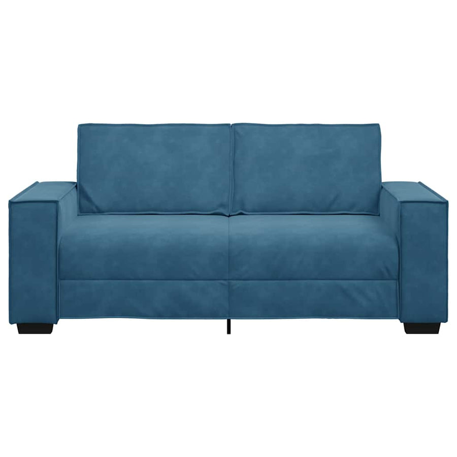 Tweezitsbank Fluweel 140 cm Blauw