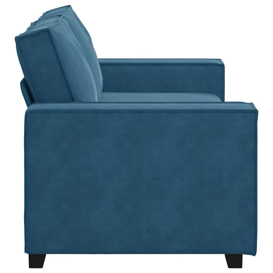 Tweezitsbank Fluweel 140 cm Blauw