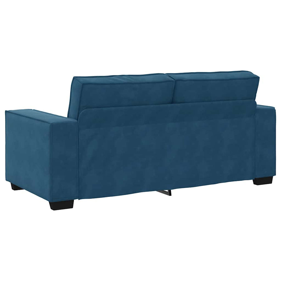 Tweezitsbank Fluweel 140 cm Blauw