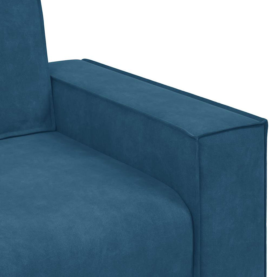 Tweezitsbank Fluweel 140 cm Blauw