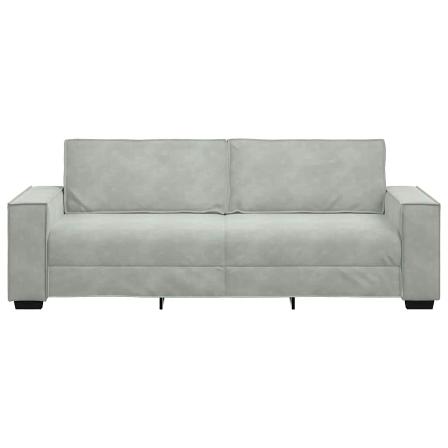 Driezitsbank Fluweel 180 cm Lichtgrijs