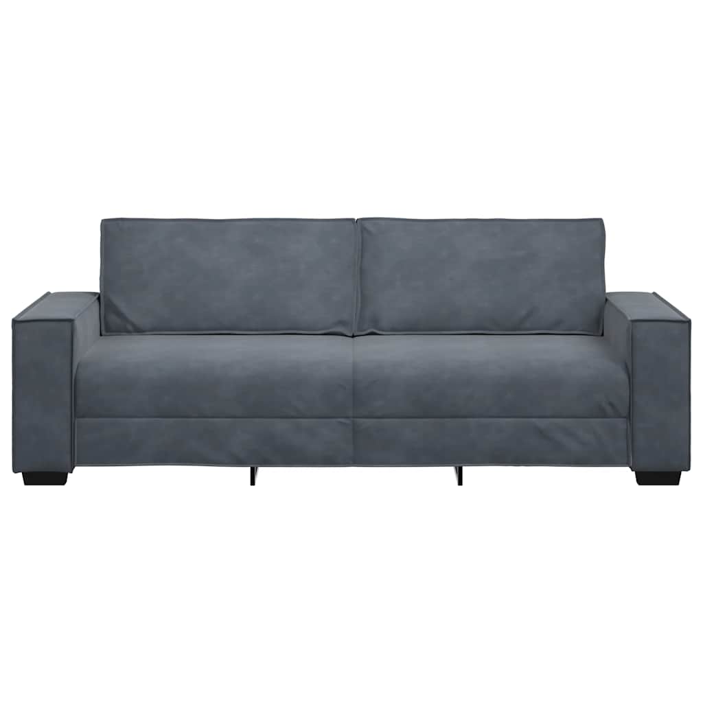 Driezitsbank Fluweel 180 cm Donkergrijs