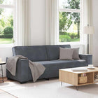 Driezitsbank 220x78x84 cm fluweel donkergrijs