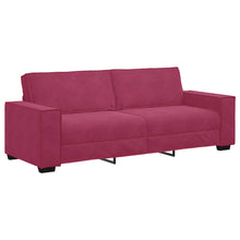 Driezitsbank Fluweel 180 cm Wijnrood