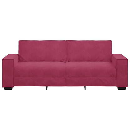 Driezitsbank Fluweel 180 cm Wijnrood
