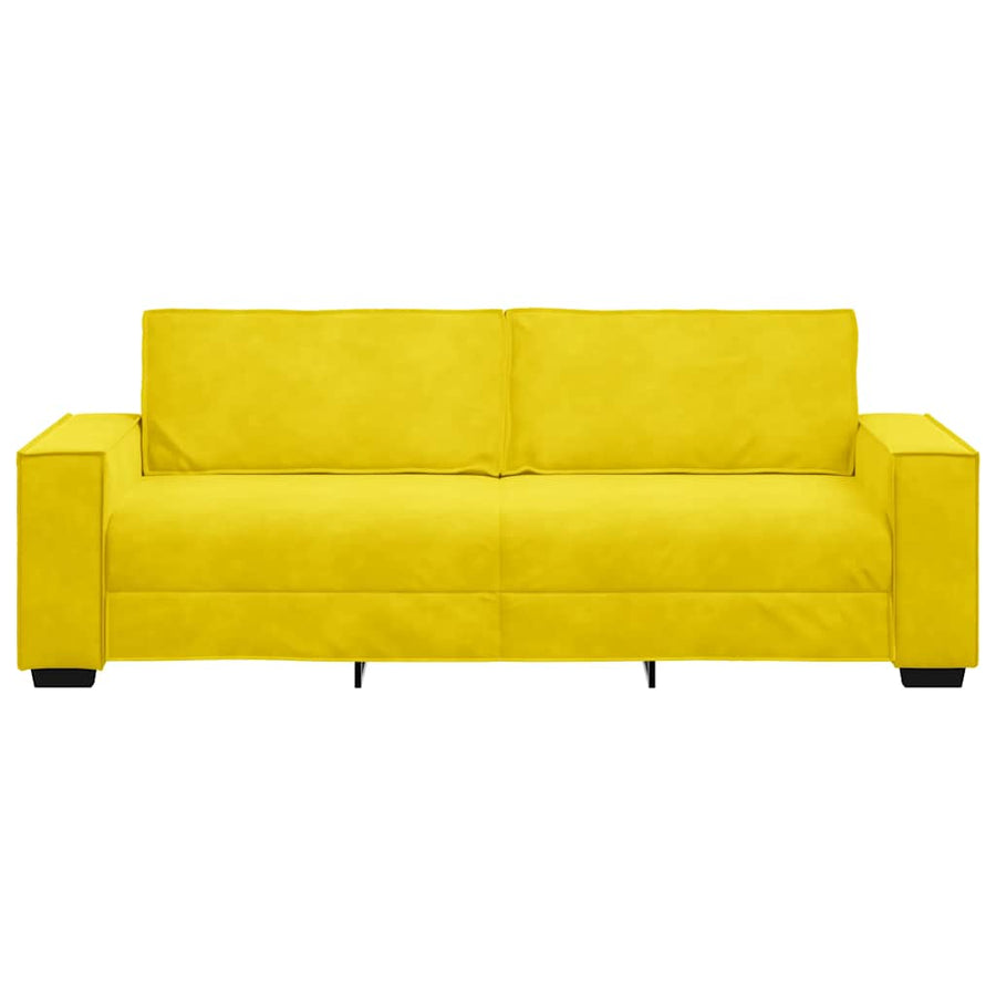 Driezitsbank Fluweel 180 cm Geel