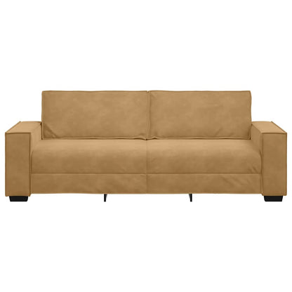 Driezitsbank Fluweel 180 cm Bruin