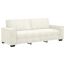 Driezitsbank Fluweel Kleurig 180 cm Crème