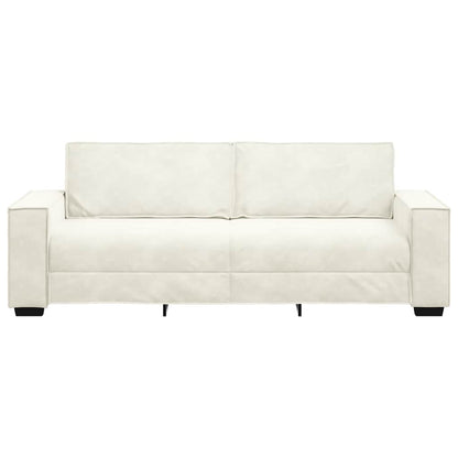 Driezitsbank Fluweel Kleurig 180 cm Crème