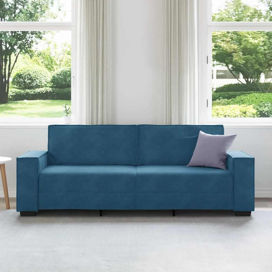 Driezitsbank Fluweel 180 cm Blauw