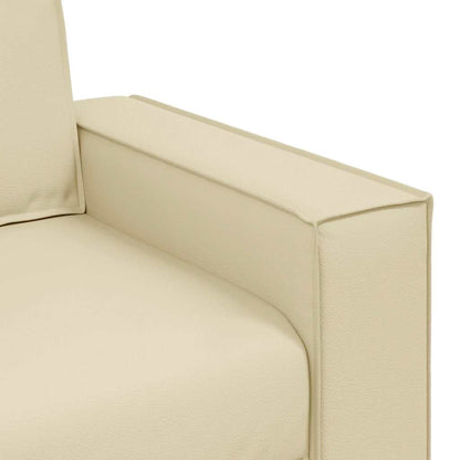 Sofa Stoel Crème 100 cm Nep Leer