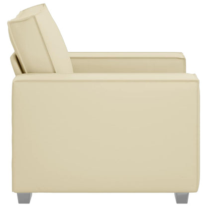 Sofa Stoel Crème 100 cm Nep Leer