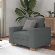 Armchair 100x78x80 cm fabric dark grey