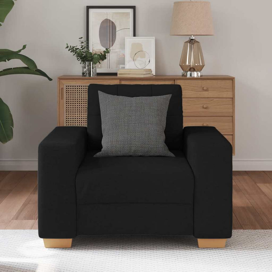 Fauteuil Stof 60 cm Zwart