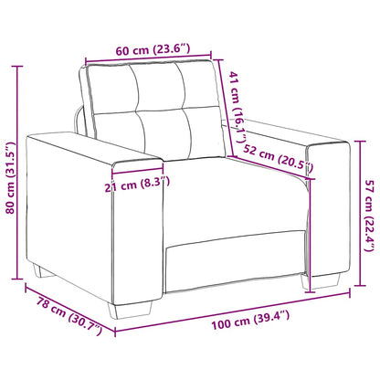 Fauteuil Stof 60 cm Zwart