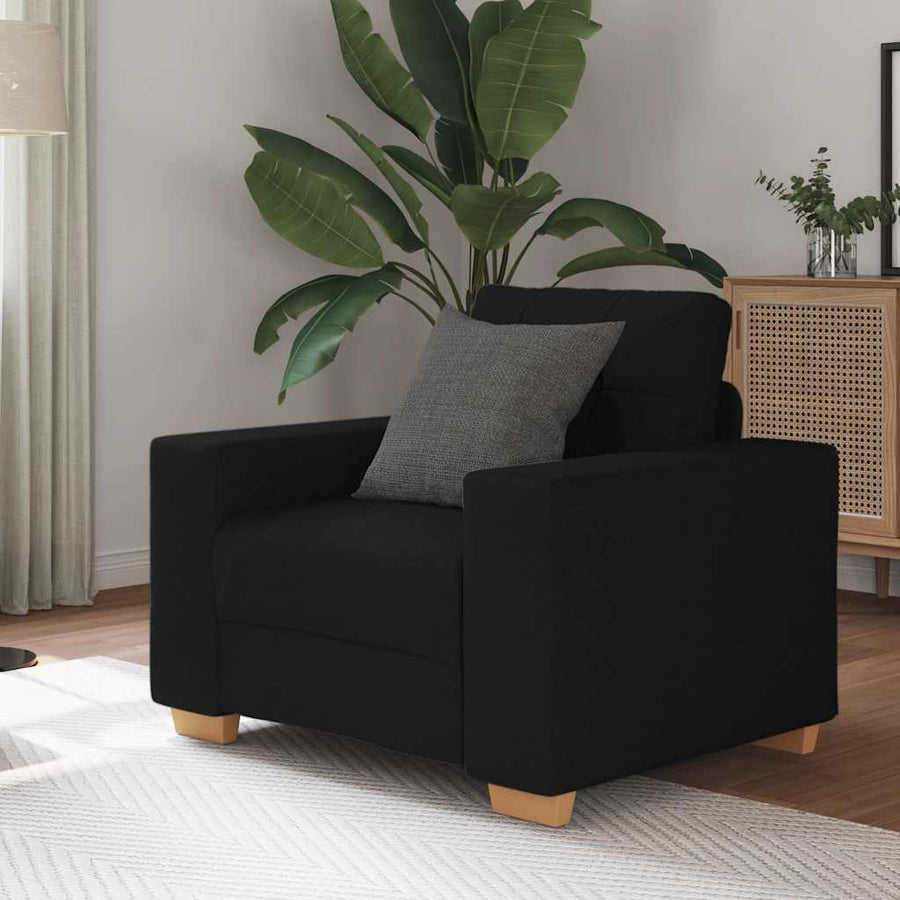 Fauteuil Stof 60 cm Zwart