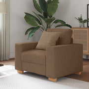 Fauteuil bruin 100x78x80 cm stof
