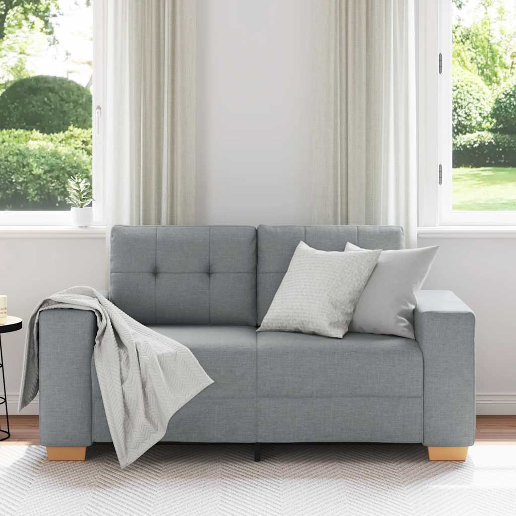Loveseat Bank Stof 120 cm Lichtgrijs