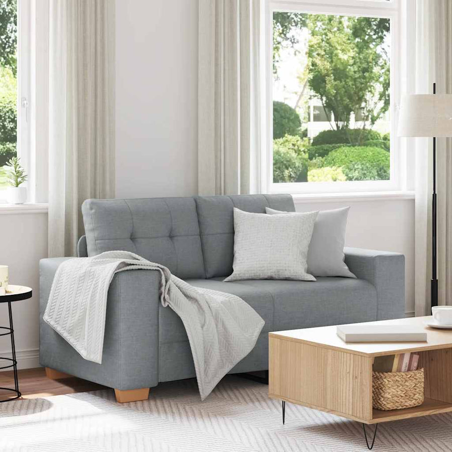 Loveseat Bank Stof 120 cm Lichtgrijs