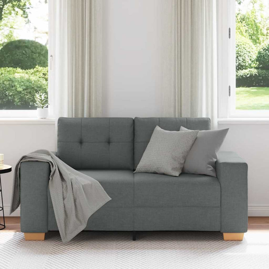 Loveseat Bank Stof 120 cm Donkergrijs