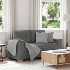 Loveseat sofa 160x77x82 cm fabric dark grey