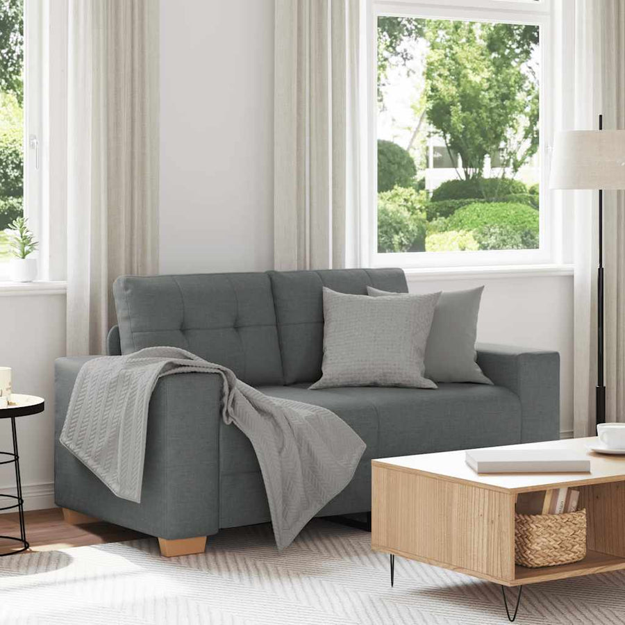 Loveseat Bank Stof 120 cm Donkergrijs