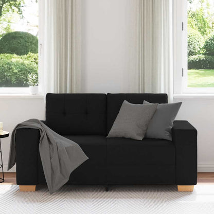 Loveseat Bank Stof 120 cm Zwart